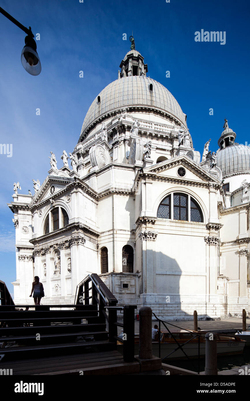 Venise, Italie, l'église de Santa Maria della Salute Banque D'Images