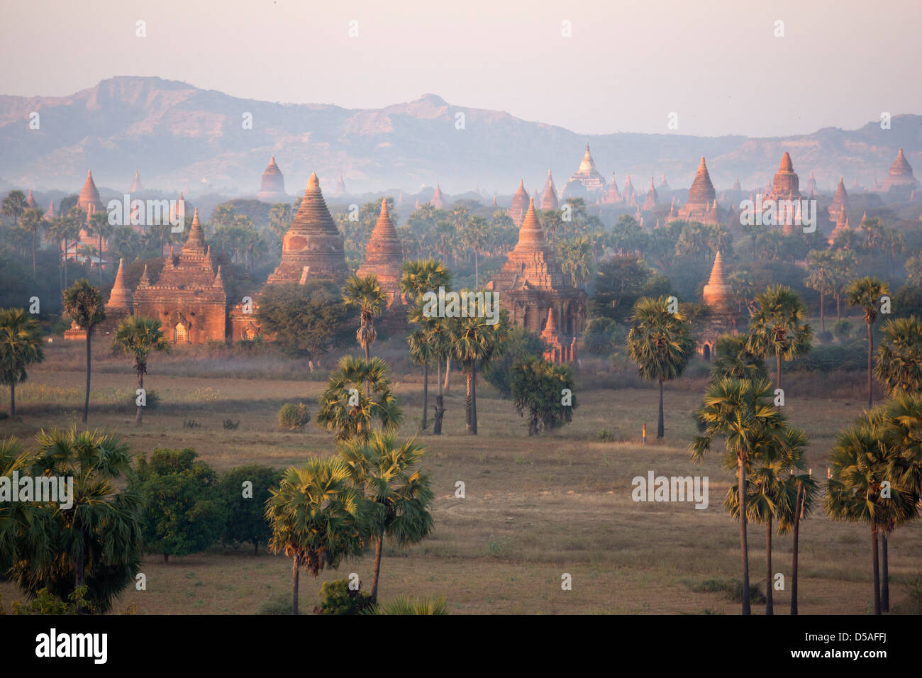 Vues aériennes de Bagan Myanmar Banque D'Images