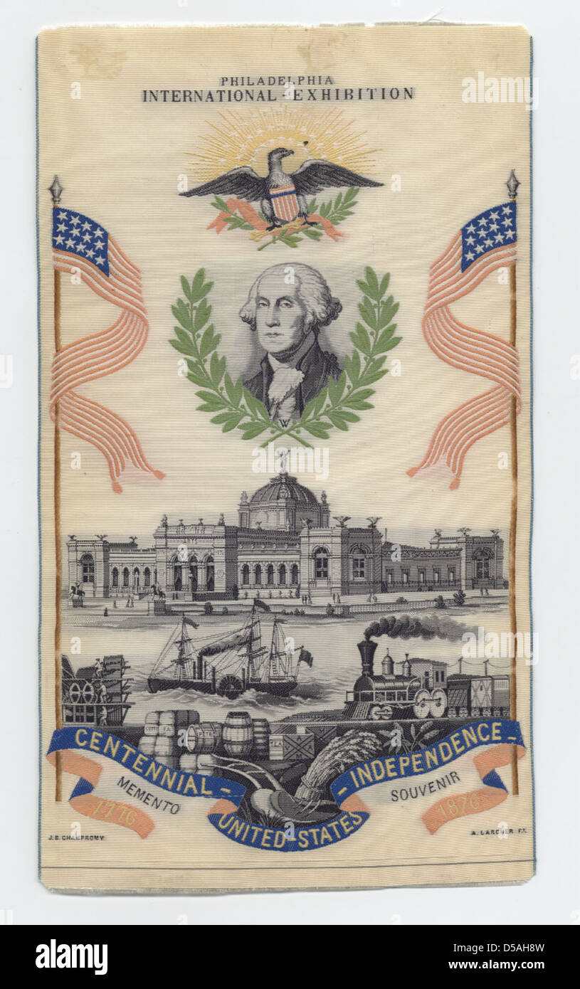 L'Exposition Internationale de Philadelphie, 1876 Ruban Souvenirs Banque D'Images