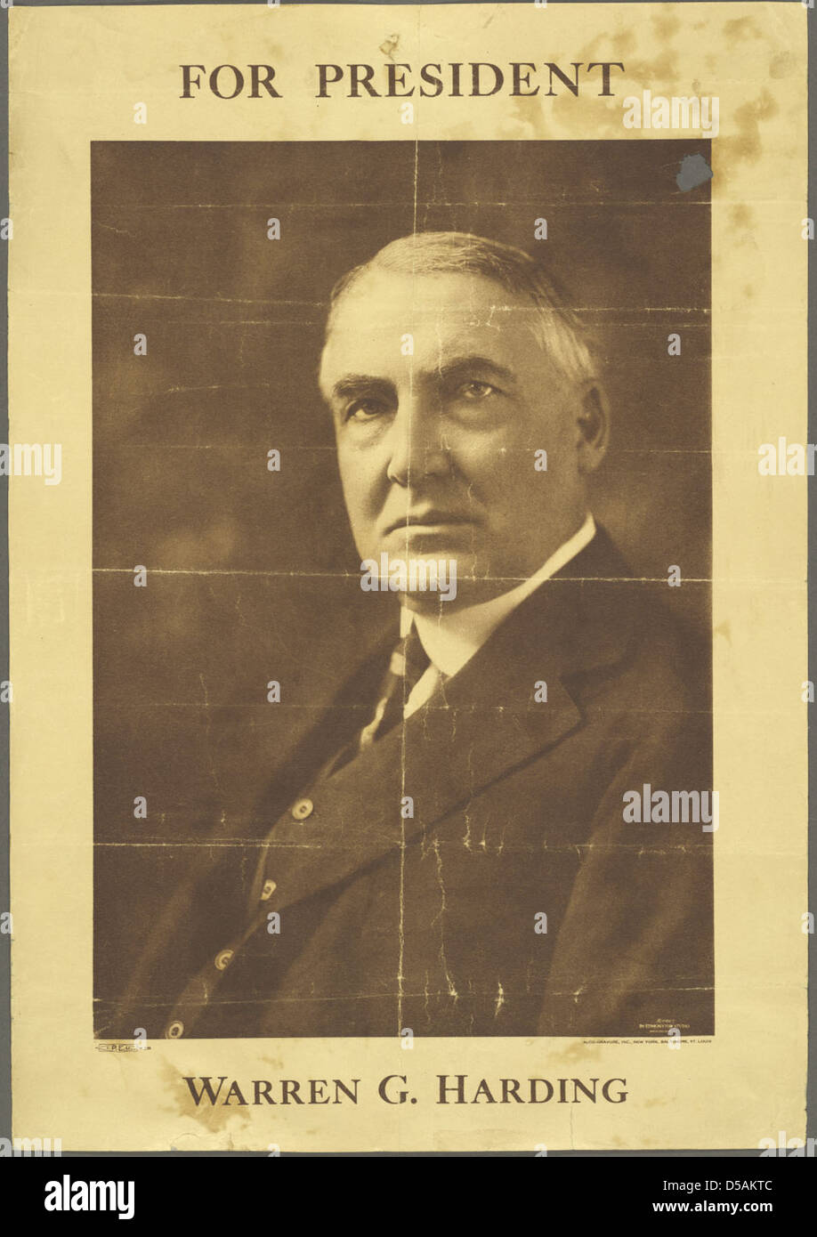 Pour le Président : Warren G. Harding Banque D'Images