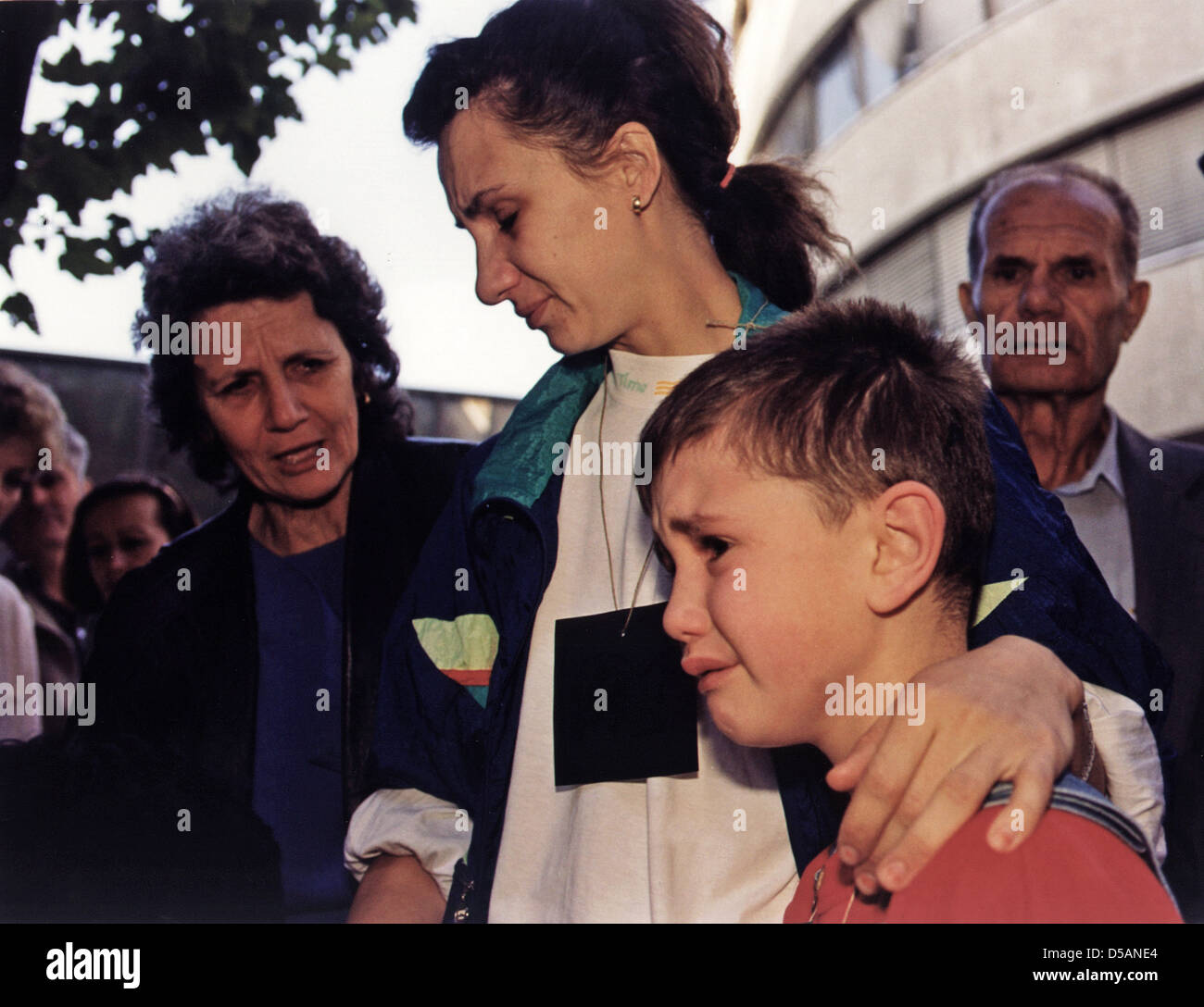 Les citoyens en deuil, Sarajevo, Bosnie et Herzégovine Banque D'Images