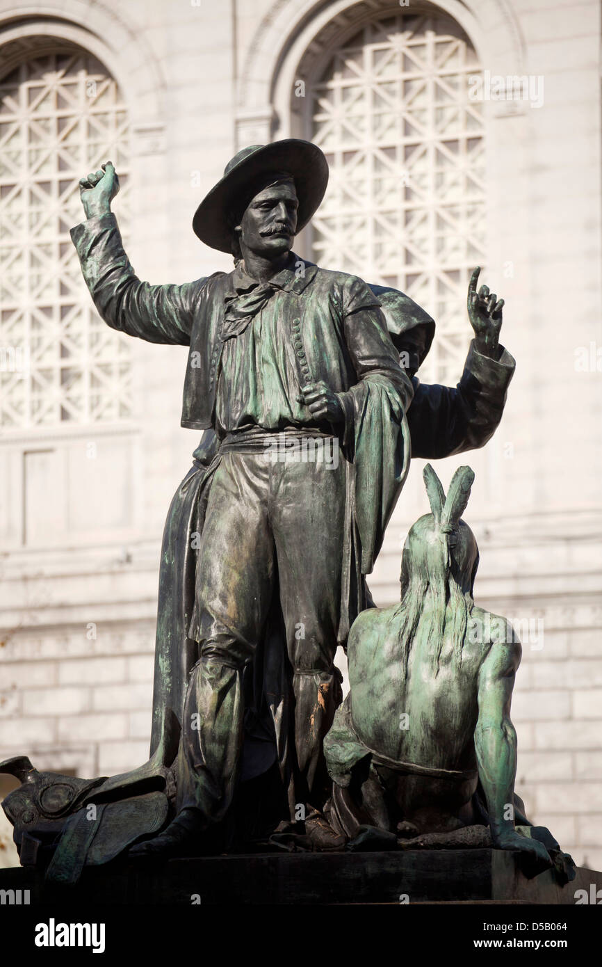 Statue de la pionniers Monument à San Francisco, Californie, États-Unis d'Amérique, USA Banque D'Images