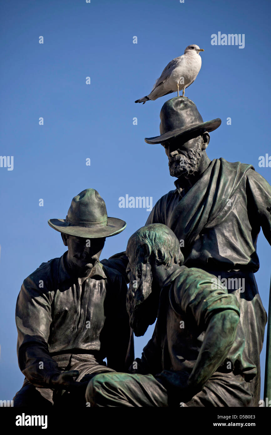 Des statues des pionniers Monument à San Francisco, Californie, États-Unis d'Amérique, USA Banque D'Images