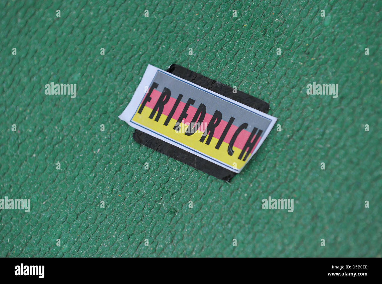Le point de départ d'Ariane cavalier allemand Friedrich porte son nom au stade olympique Lluis Companys au cours de l'European Athletics Championships à Barcelone, Espagne, 30 juillet 2010. Elle s'est qualifié pour la finale. Photo : Rainer Jensen Banque D'Images