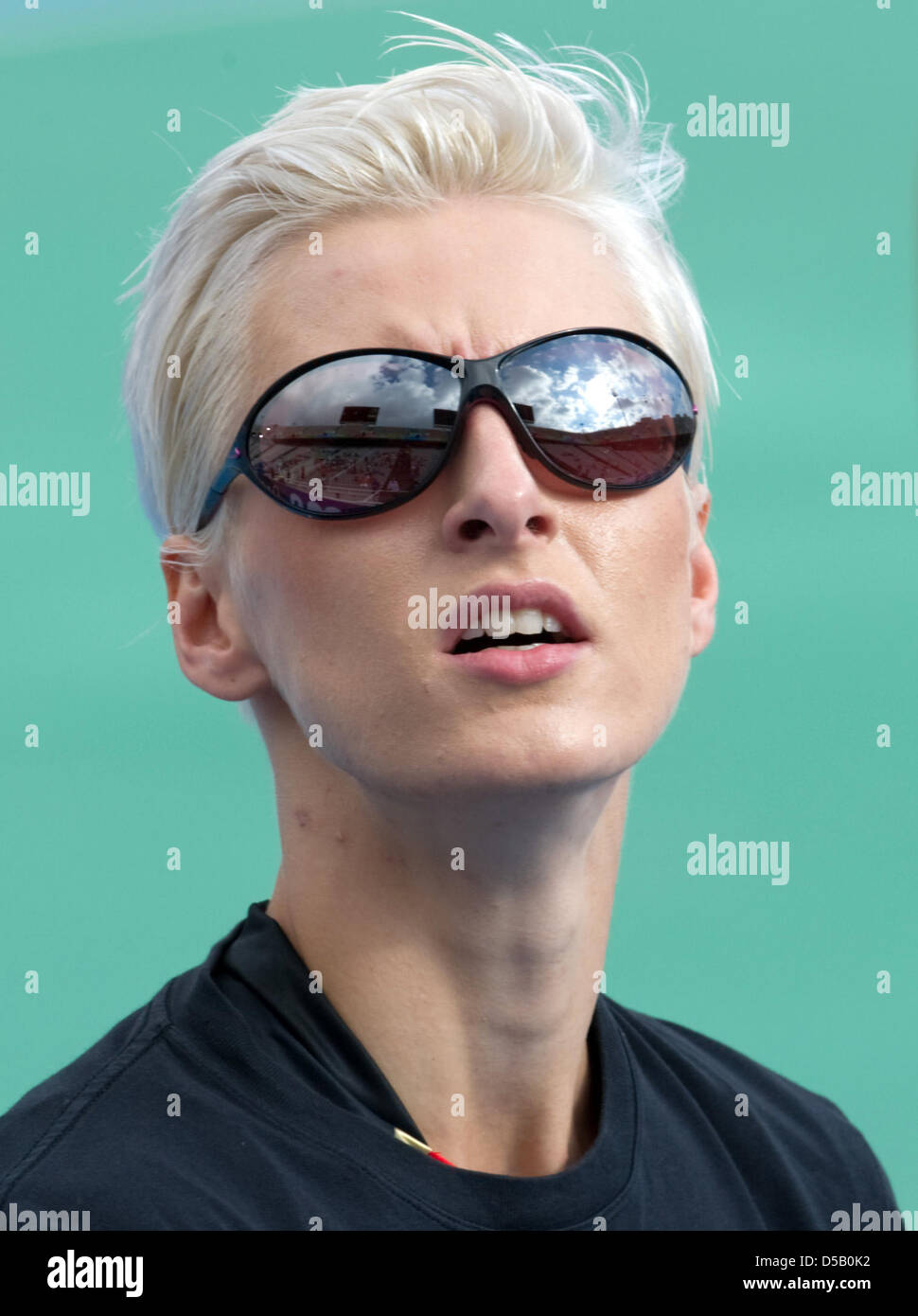 L'Allemagne au cours de l'Ariane Friedrich Championnats mondiaux d'athlétisme au stade olympique Lluis Companys de Barcelone, Espagne, 30 juillet 2010. Photo : BERND THISSEN Banque D'Images