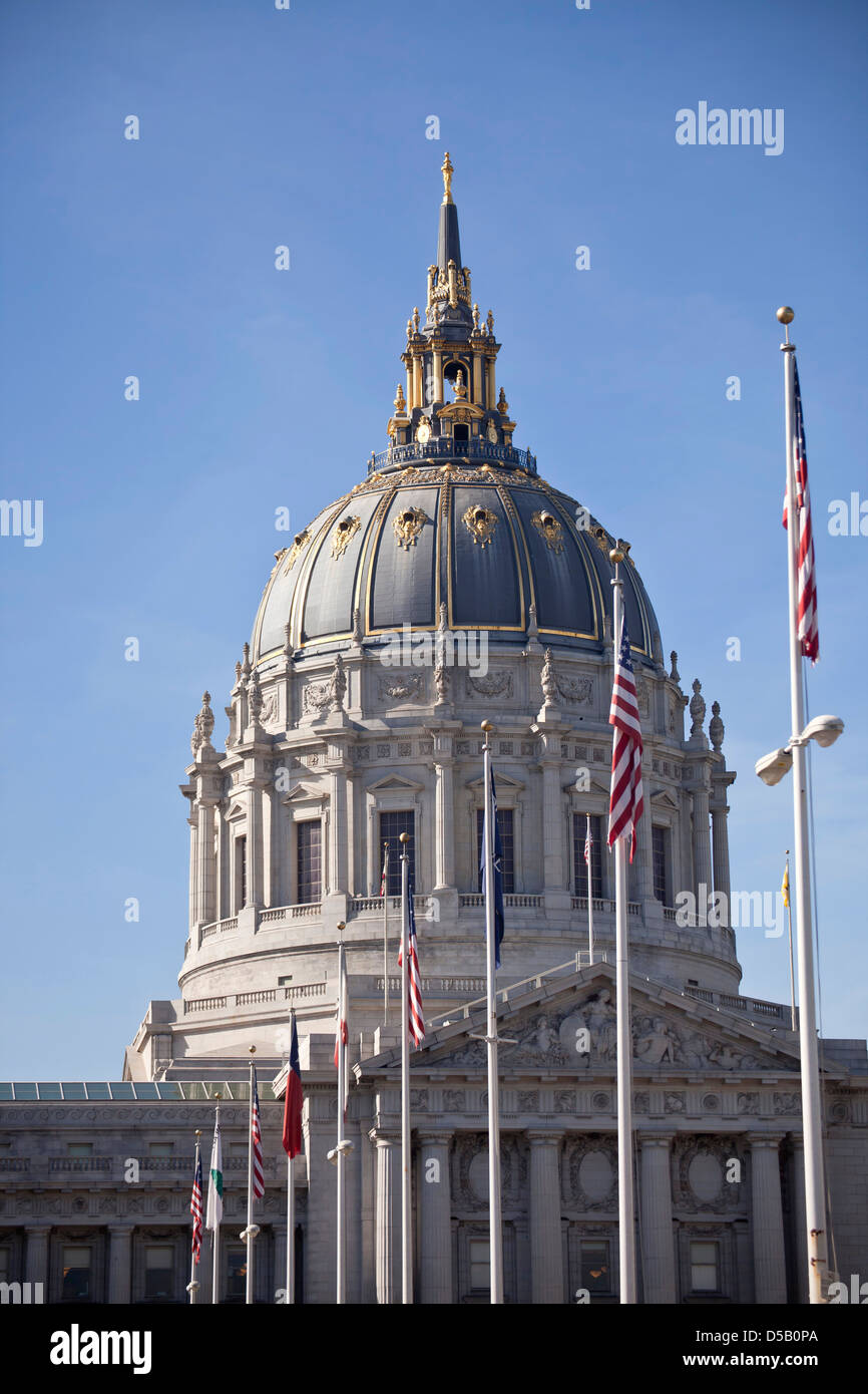 Rotonde de l'Hôtel de ville de San Francisco, San Francisco, Californie, États-Unis d'Amérique, USA Banque D'Images