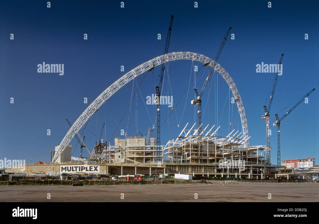 Nouveau Stade de Wembley en construction en 2004 Banque D'Images