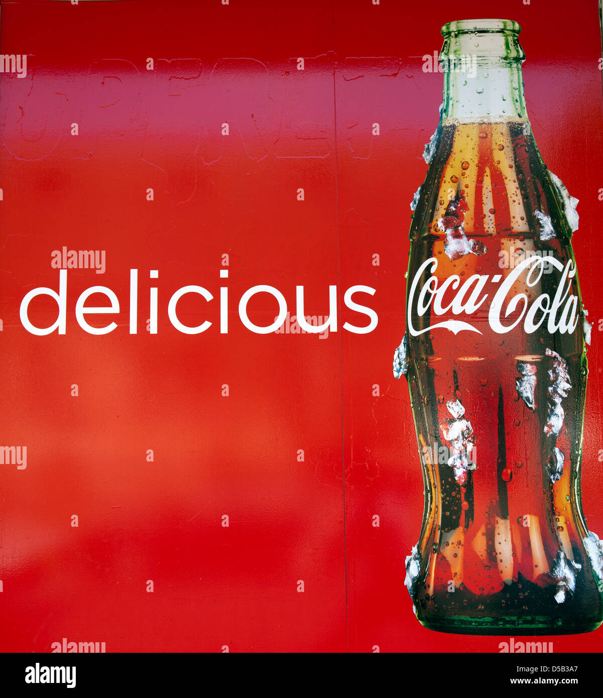 Bouteille de coke annonce à Cape Town - Afrique du Sud Banque D'Images