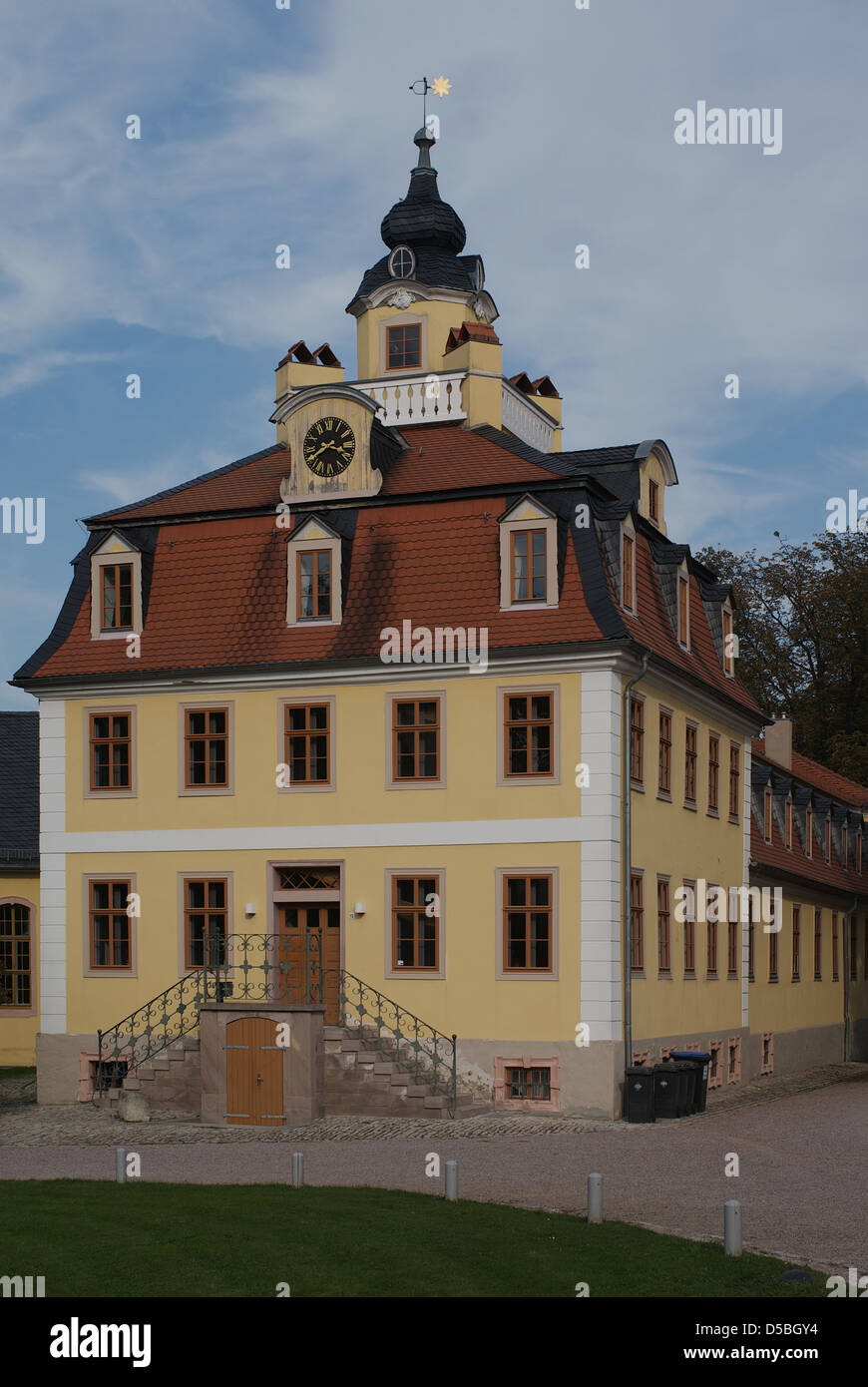 Weimar, Allemagne, le Kavaliershaeuser dans le Palais du Belvédère à l'automne Banque D'Images