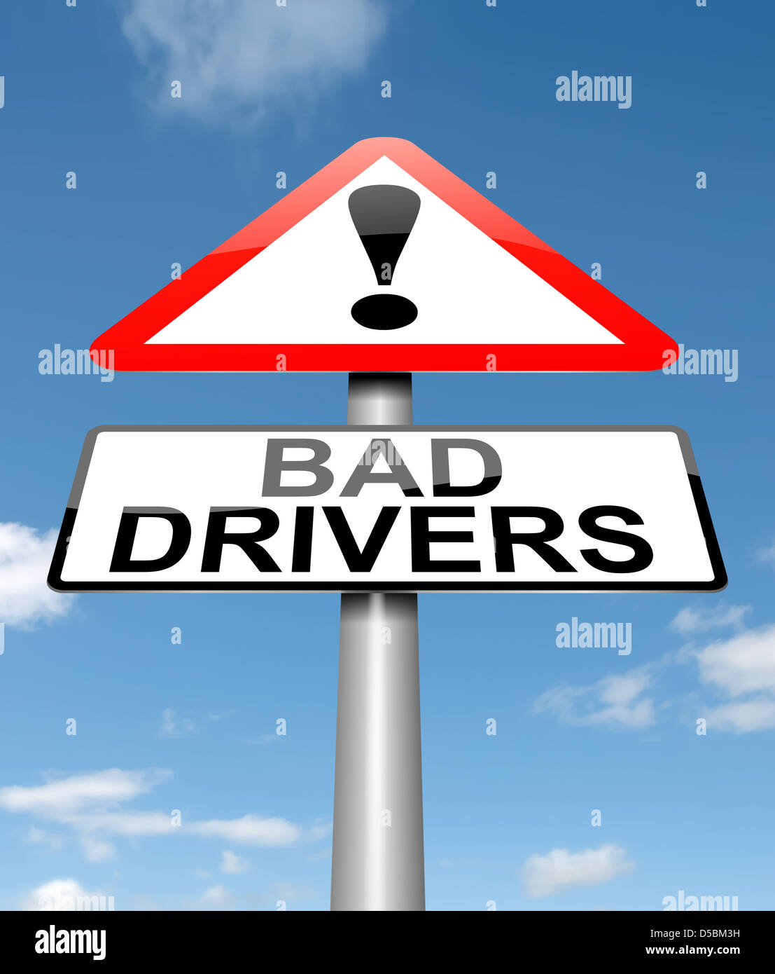 Mauvais conducteurs concept. Banque D'Images