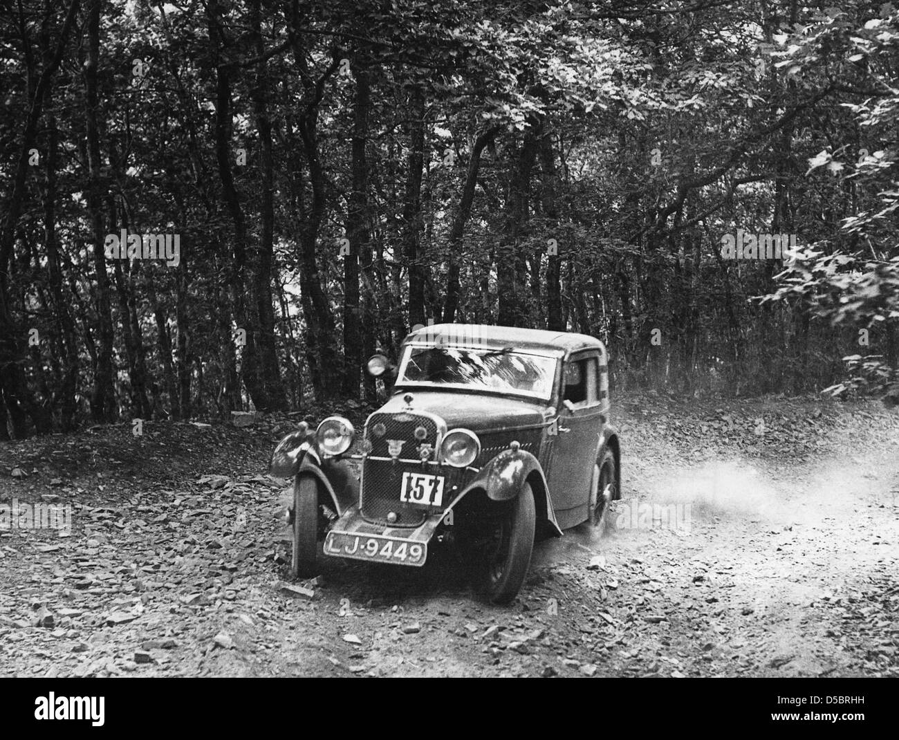 1934 Singer Coupé Sport 9. Fingle Hill procès. Banque D'Images