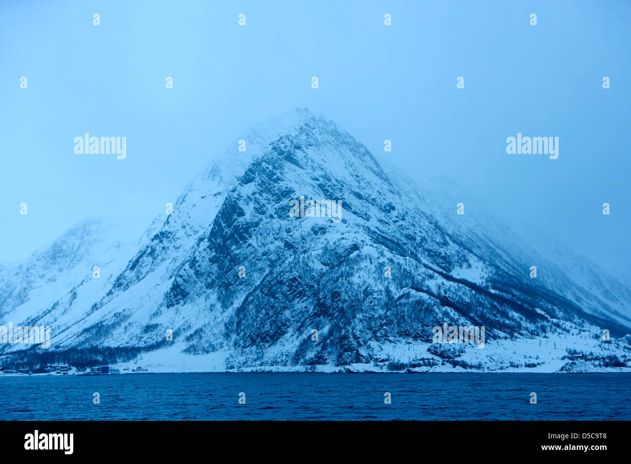 Oksfjord en hiver la norvège europe Banque D'Images