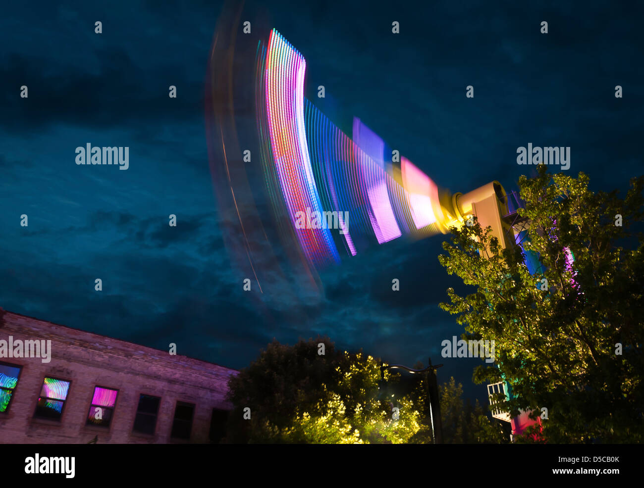 Carnaval haut en couleurs ride à Grand Haven, MI. Banque D'Images