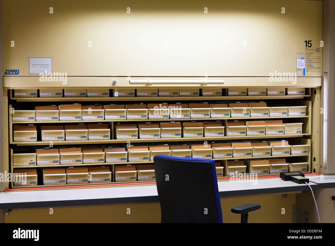 Berlin, Allemagne, visites guidées à travers les archives du Bureau central de la Stasi Banque D'Images