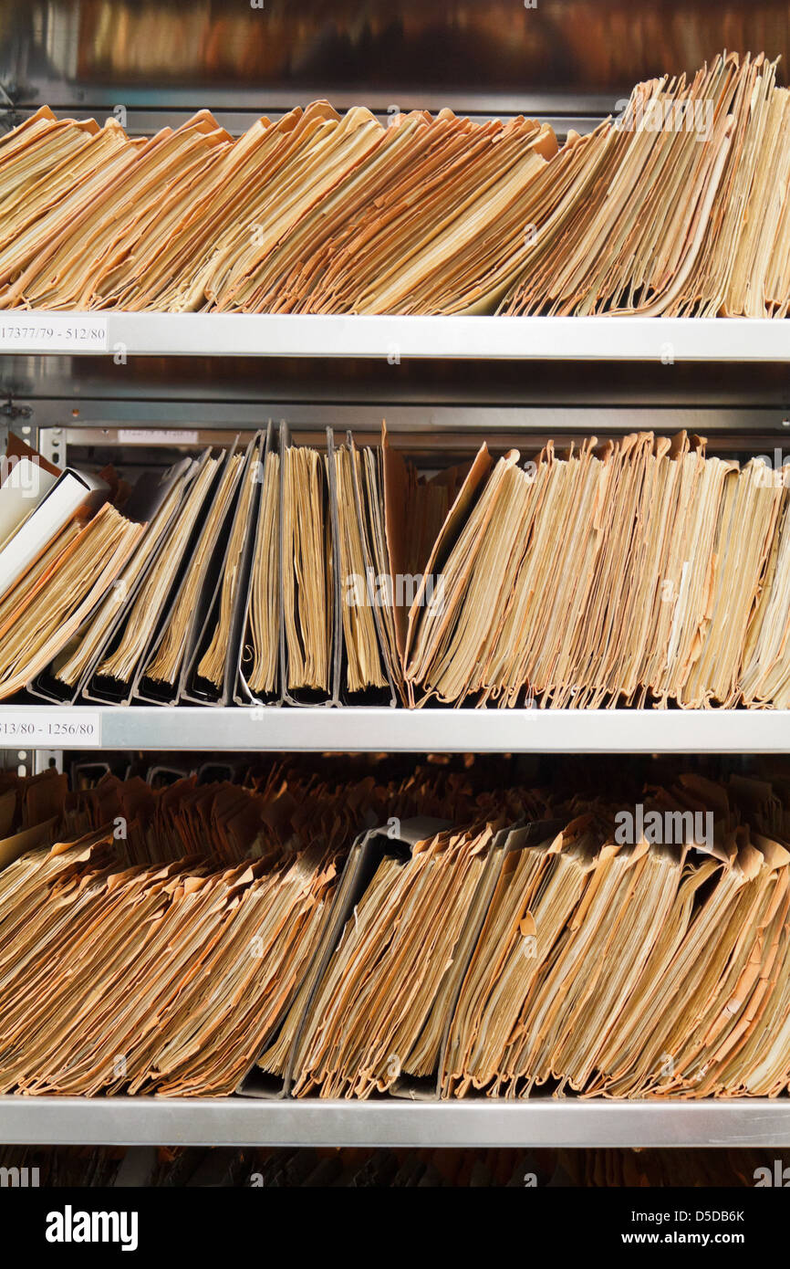 Berlin, Allemagne, visites guidées à travers les archives du Bureau central de la Stasi Banque D'Images