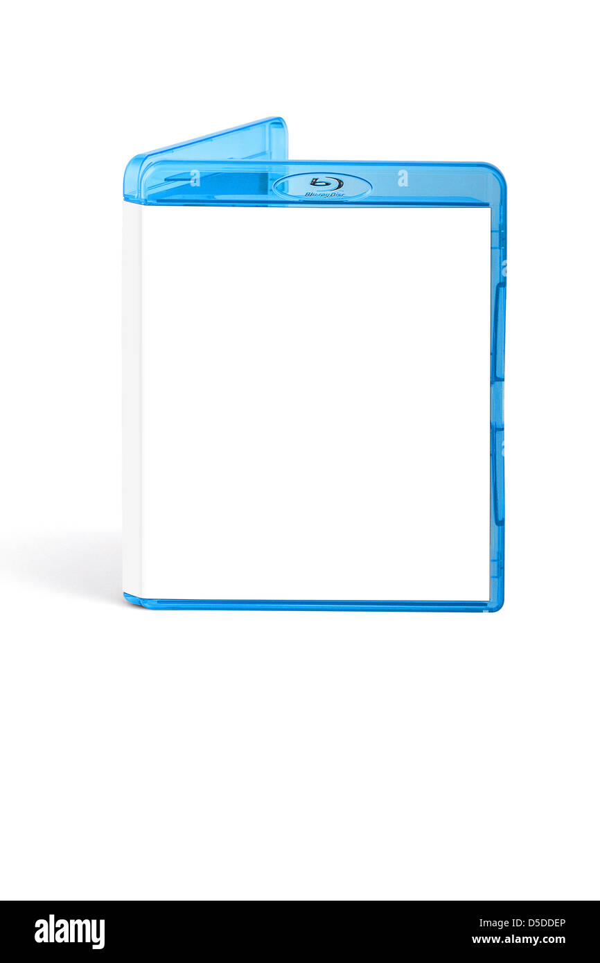 Blu Ray boîte avec couvercle blanc Banque D'Images