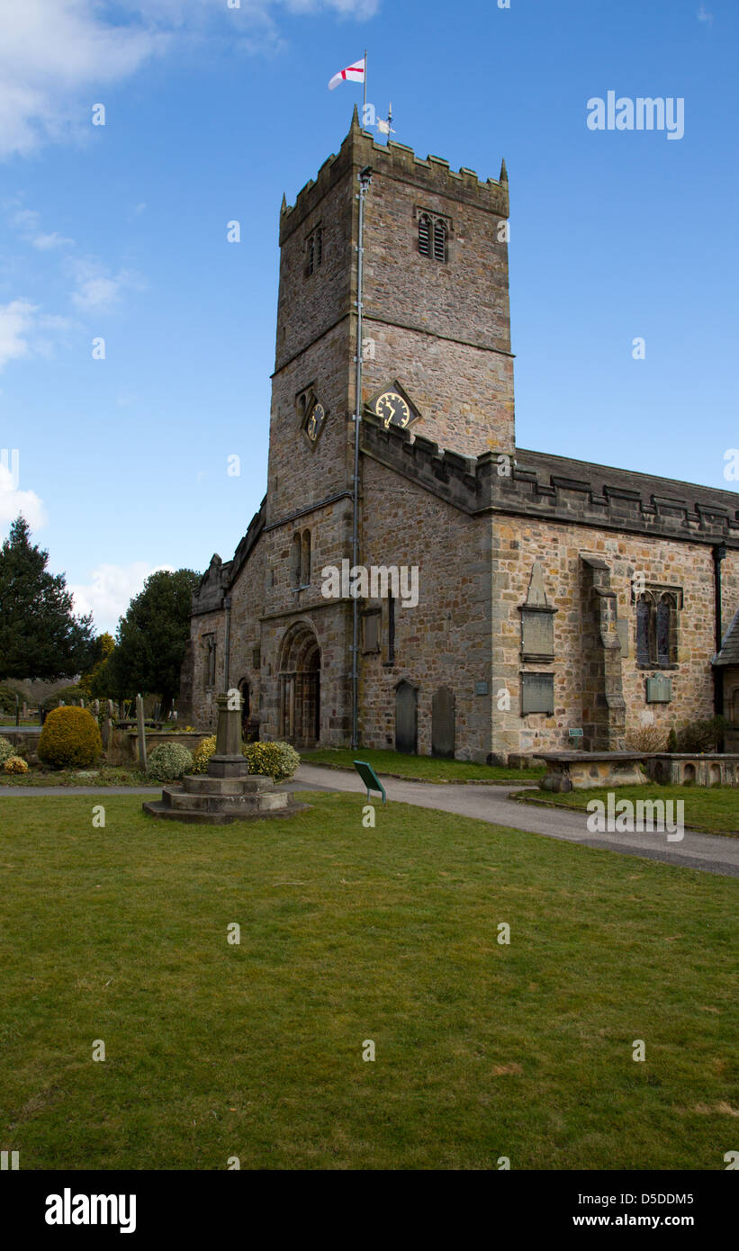 L'église St Mary à Kirkby Lonsdale dans Cumbria remonte à l'époque normande. Banque D'Images