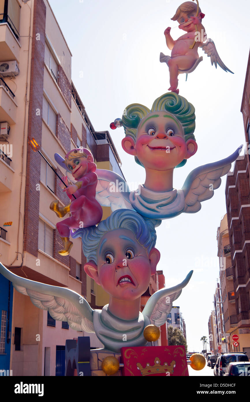 Fallas Festival à Burriana, Valence, Espagne Banque D'Images