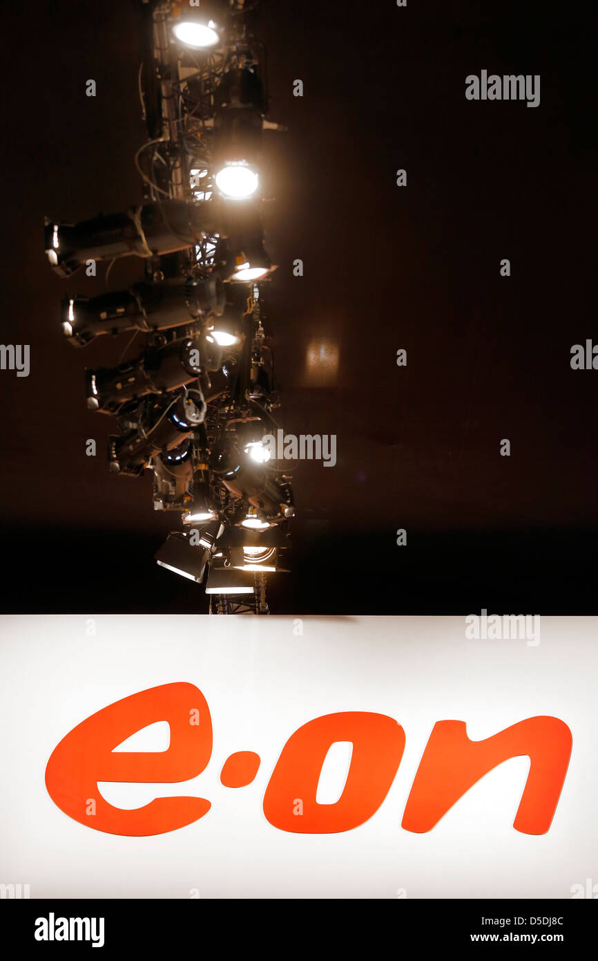 Essen, Allemagne, au logo de l'entreprise d'E.ON SE au E-world energy & water show Banque D'Images