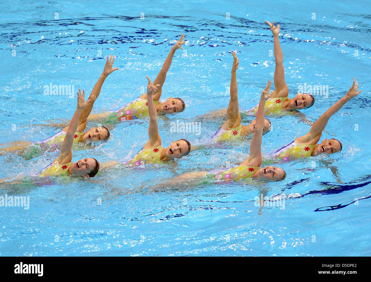 L'Australie. L'équipe de natation synchronisée Banque D'Images