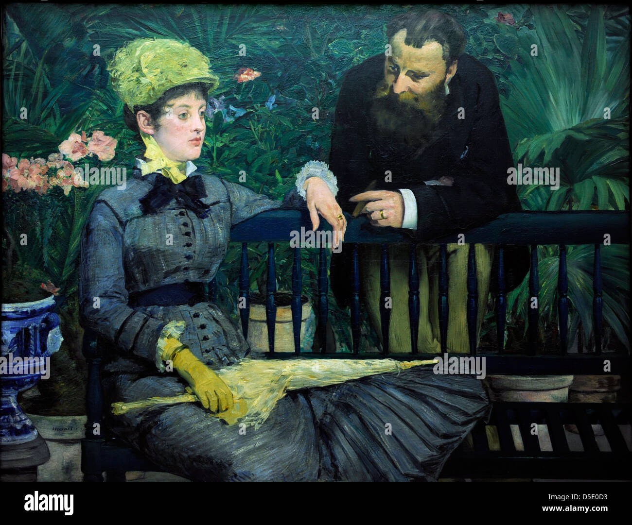 'Edouard Manet dans la véranda' 1879 Alte Nationalgalerie Berlin Banque D'Images
