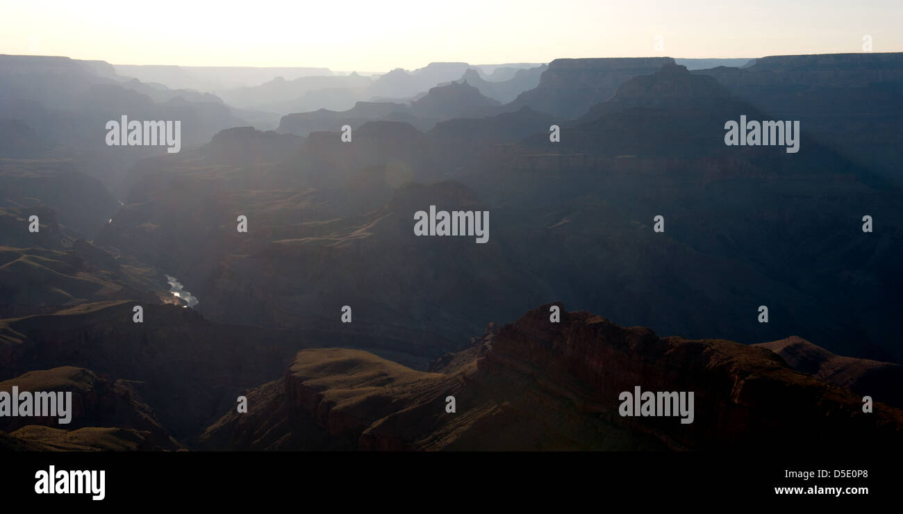 Coucher de soleil sur le Grand Canyon National Park Banque D'Images