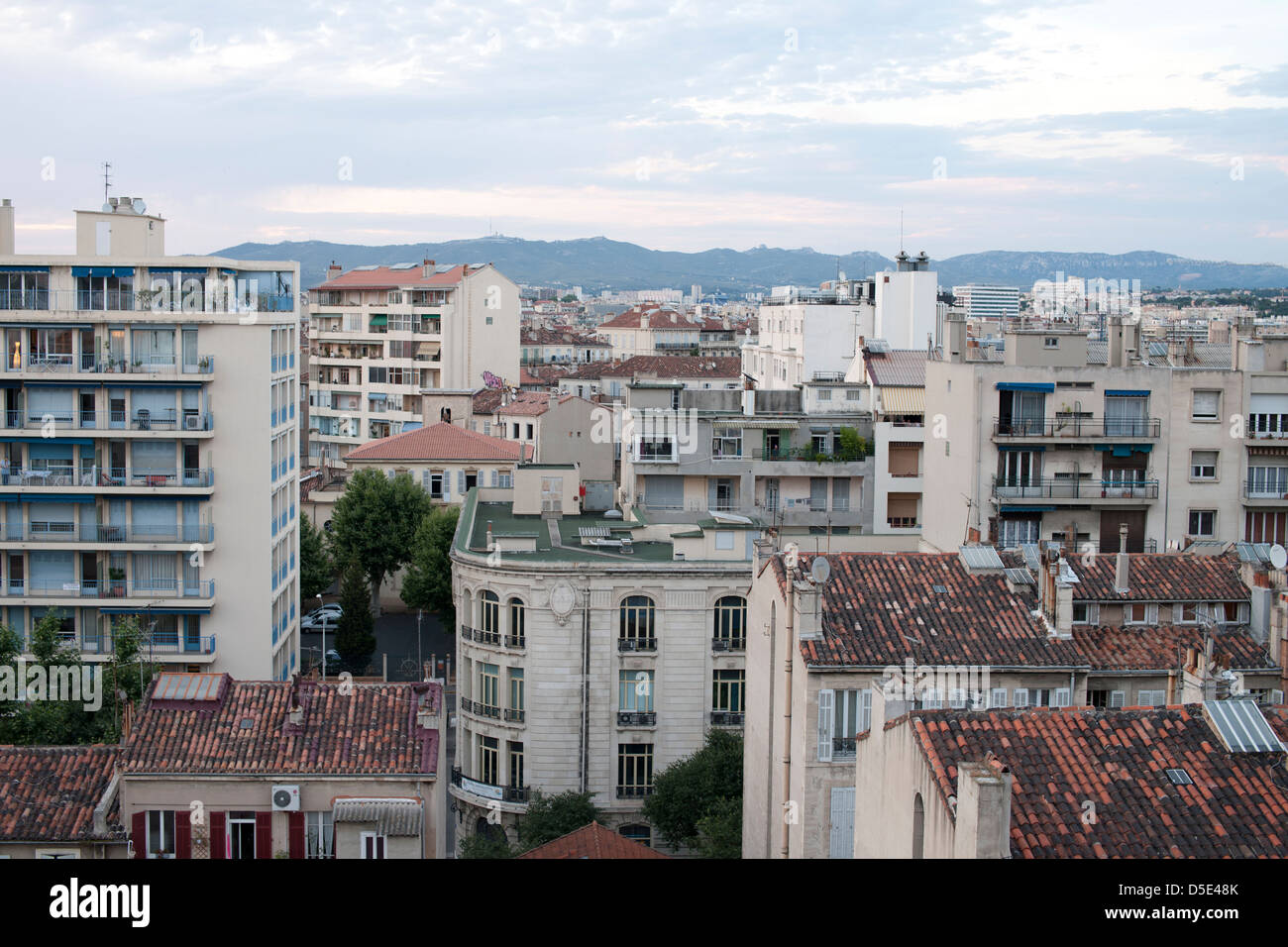 Vue sur le toit de Marseille, France Banque D'Images