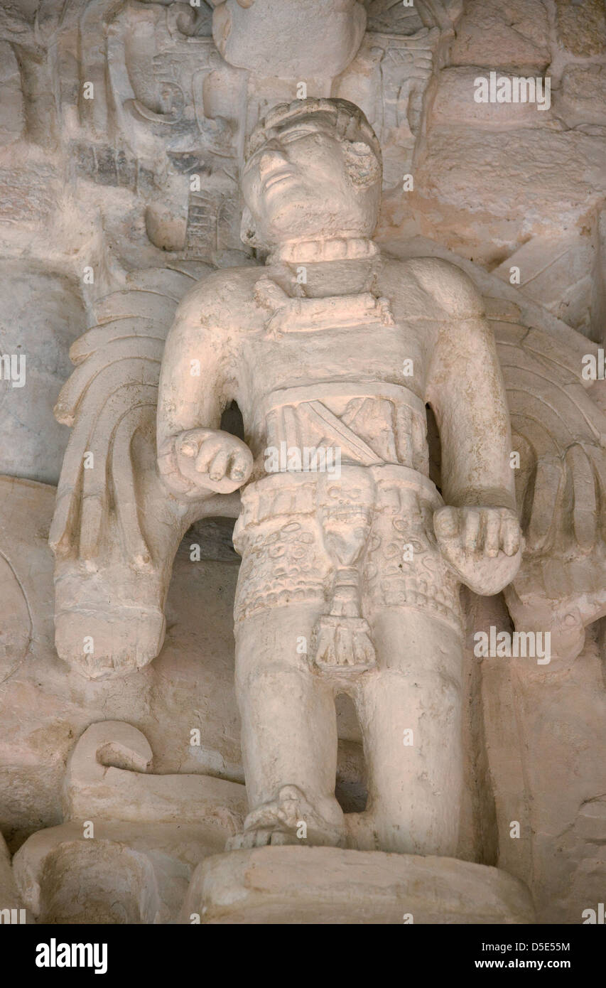 Guerriers Mayas ailé à ruines Maya d'Ek Balam, Yucatan, Mexique Banque D'Images
