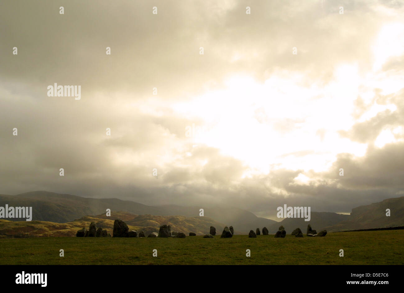 Cercle de pierres de Castlerigg à Keswick, Cumbria, Royaume-Uni Banque D'Images
