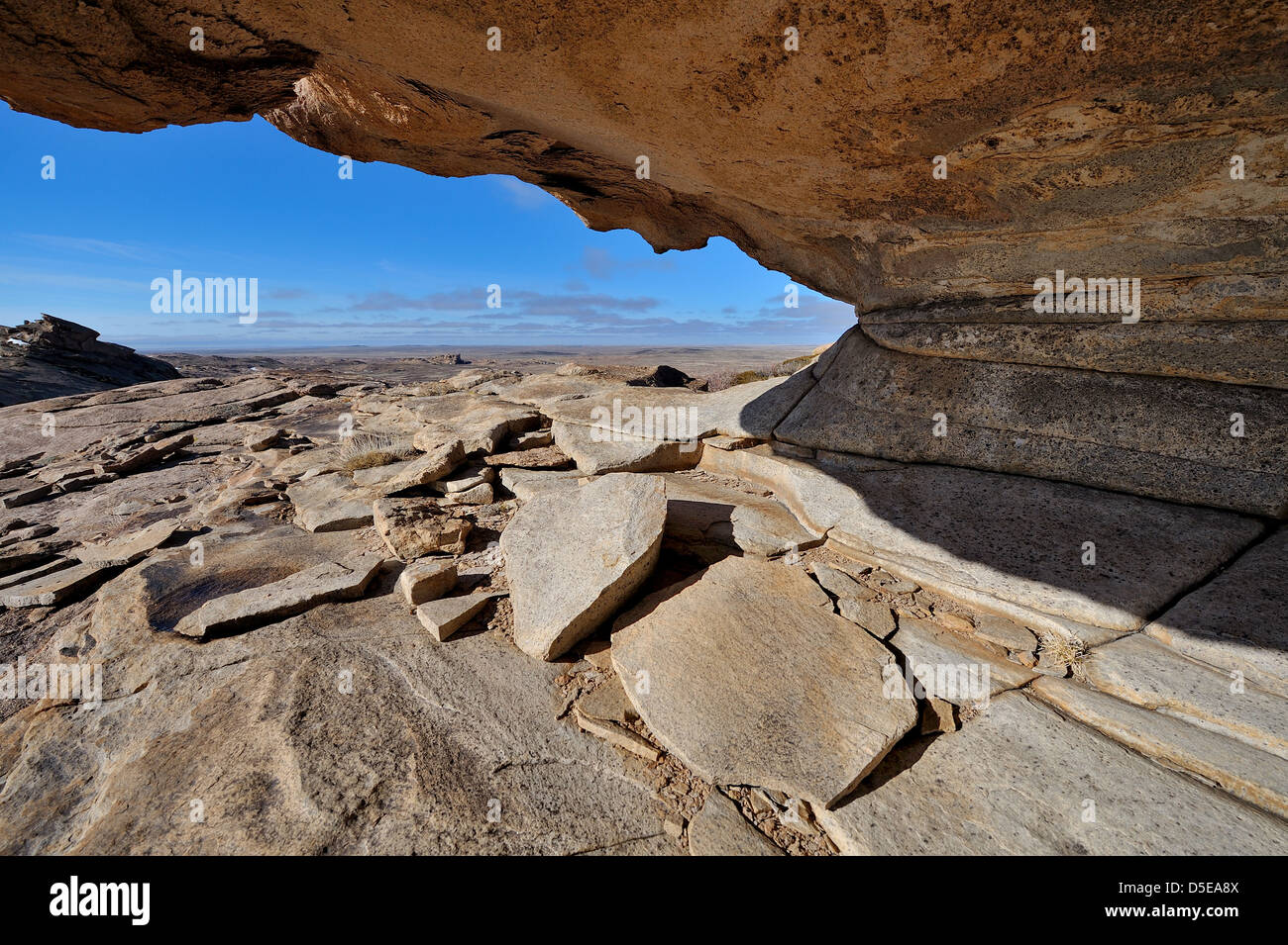 Les roches dans Bektau Ata, le Kazakhstan. Banque D'Images