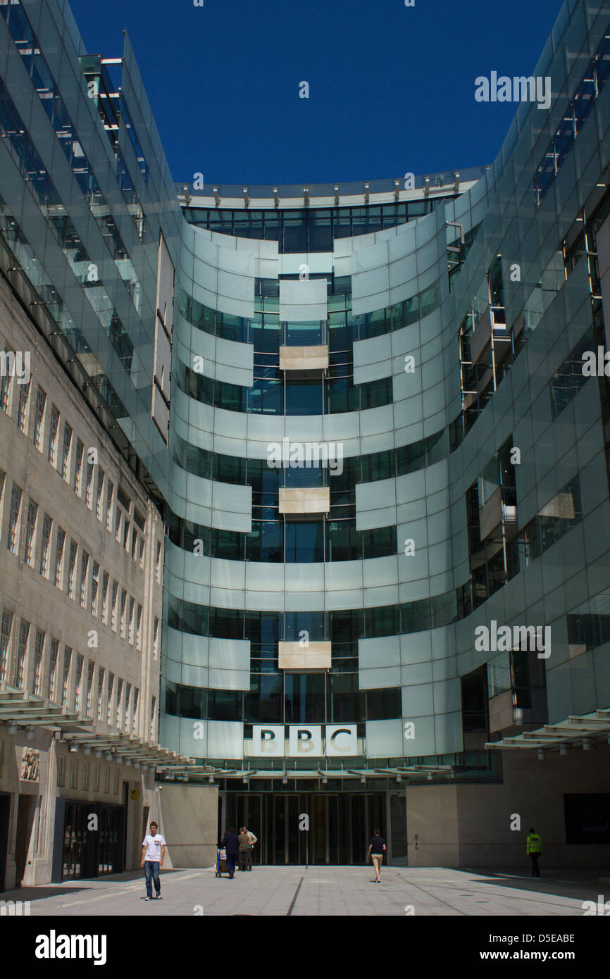 Nouvelles BBC Broadcasting House, Londres Banque D'Images