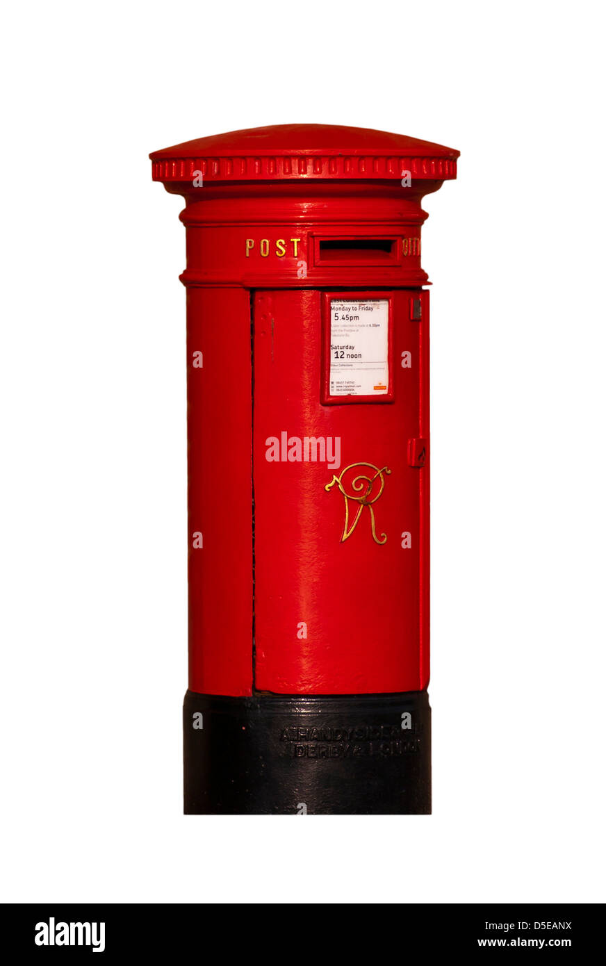 Fonte victorienne rouge Royal Mail Post Box Postbox UK Banque D'Images