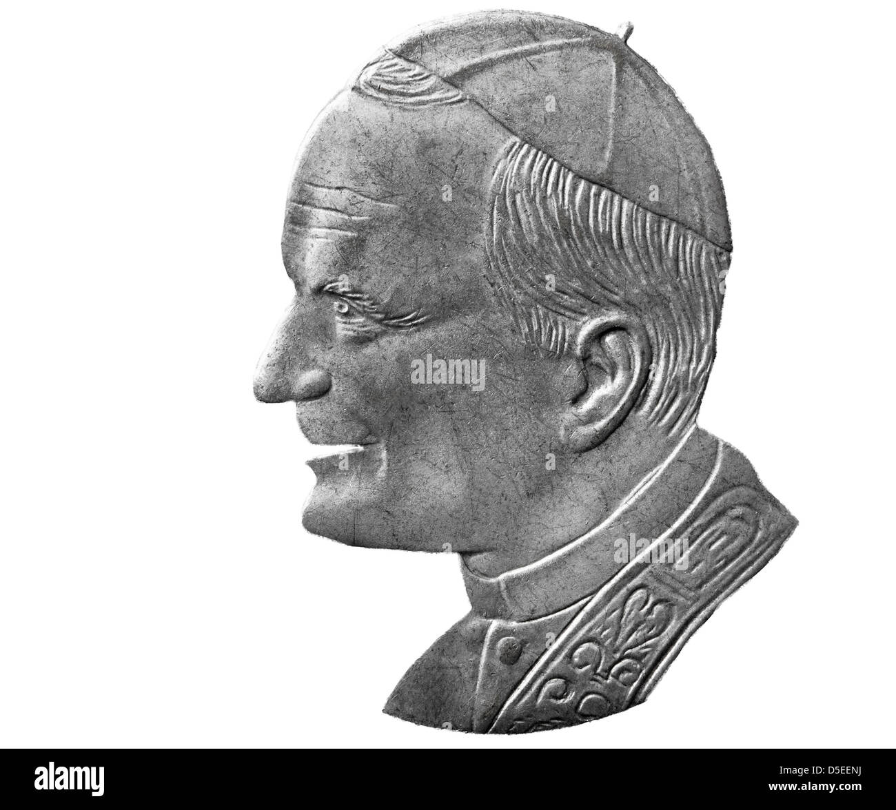 Portrait du Pape Jean Paul II, à partir de 1978, la médaille du Vatican Banque D'Images
