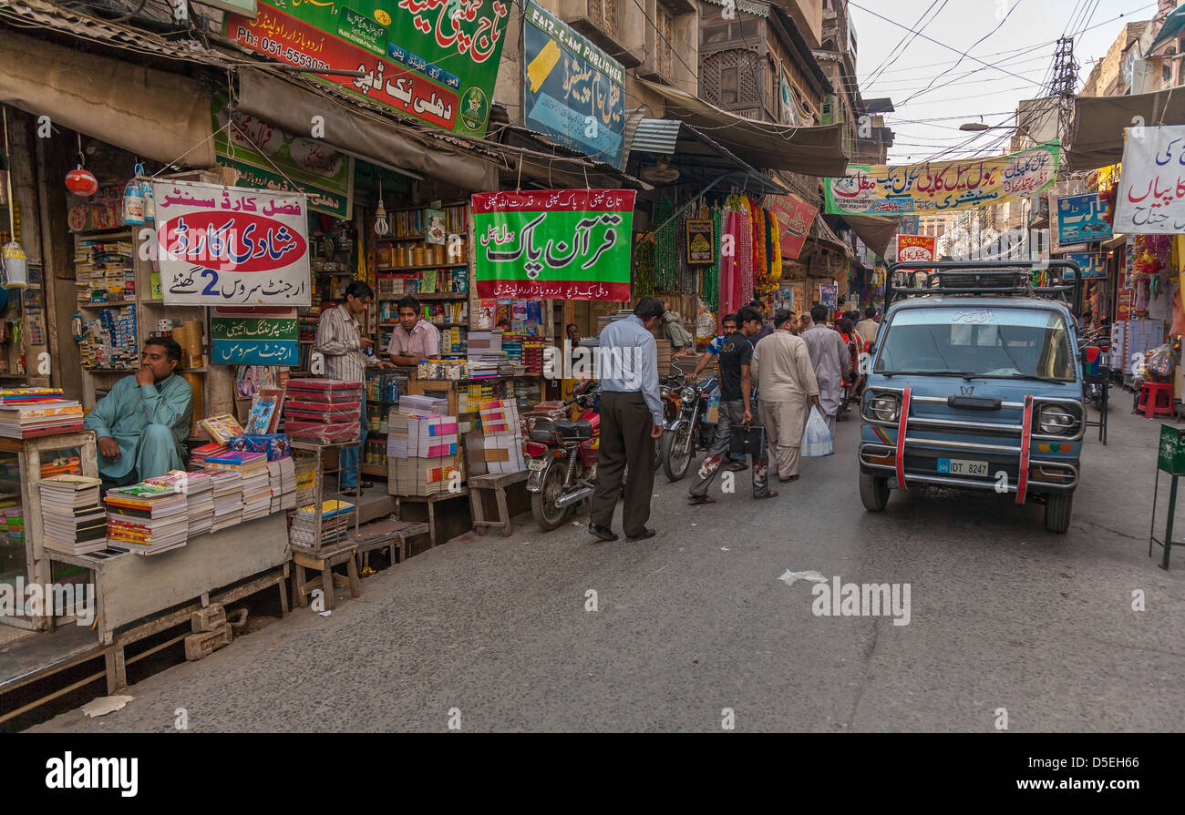Bazar de Rawalpindi, au Pakistan Banque D'Images