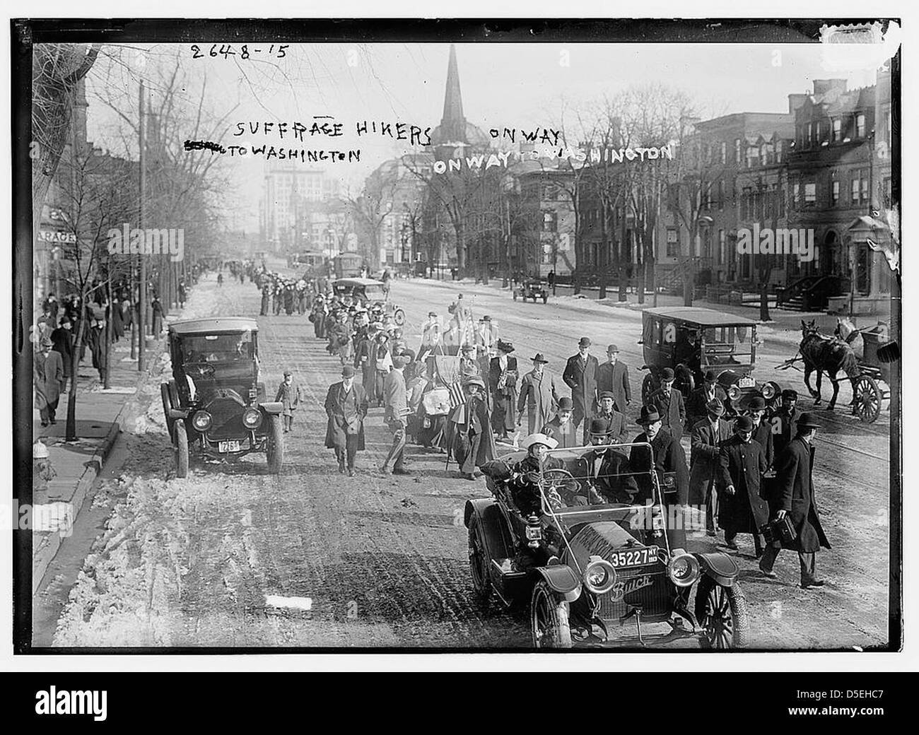 Vote des randonneurs sur la route pour Washington (LOC) Banque D'Images