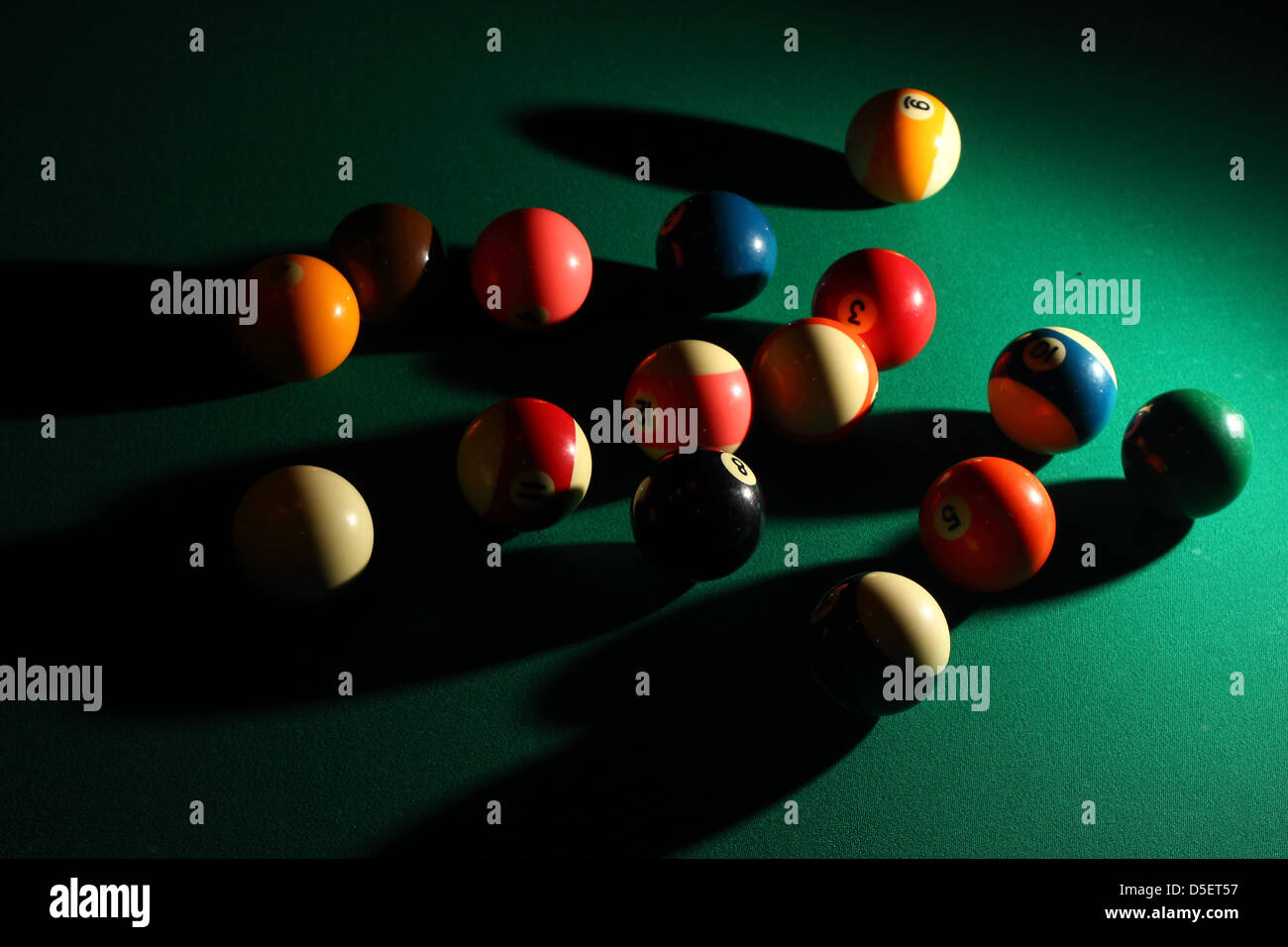 Boule de billard - table de billard Banque D'Images