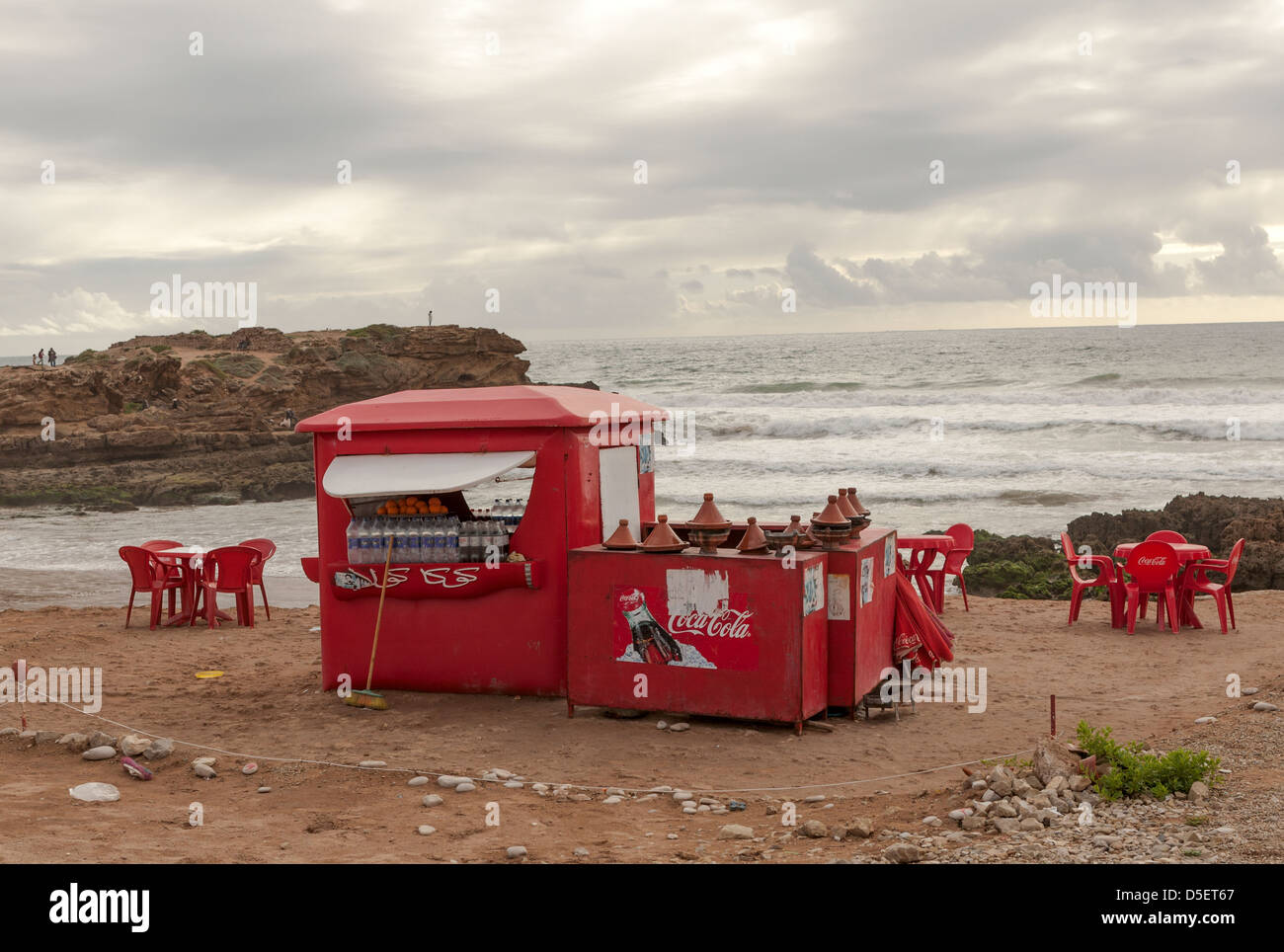 Tagine kiosque, Tamraght, Agadir, Maroc Banque D'Images