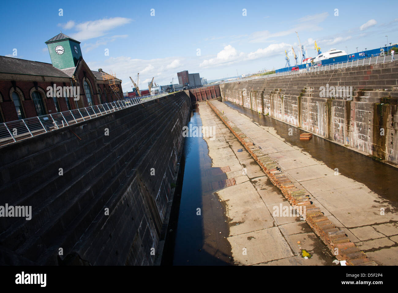 La cale sèche où le Titanic a été fini, à Belfast, en Irlande du Nord Banque D'Images