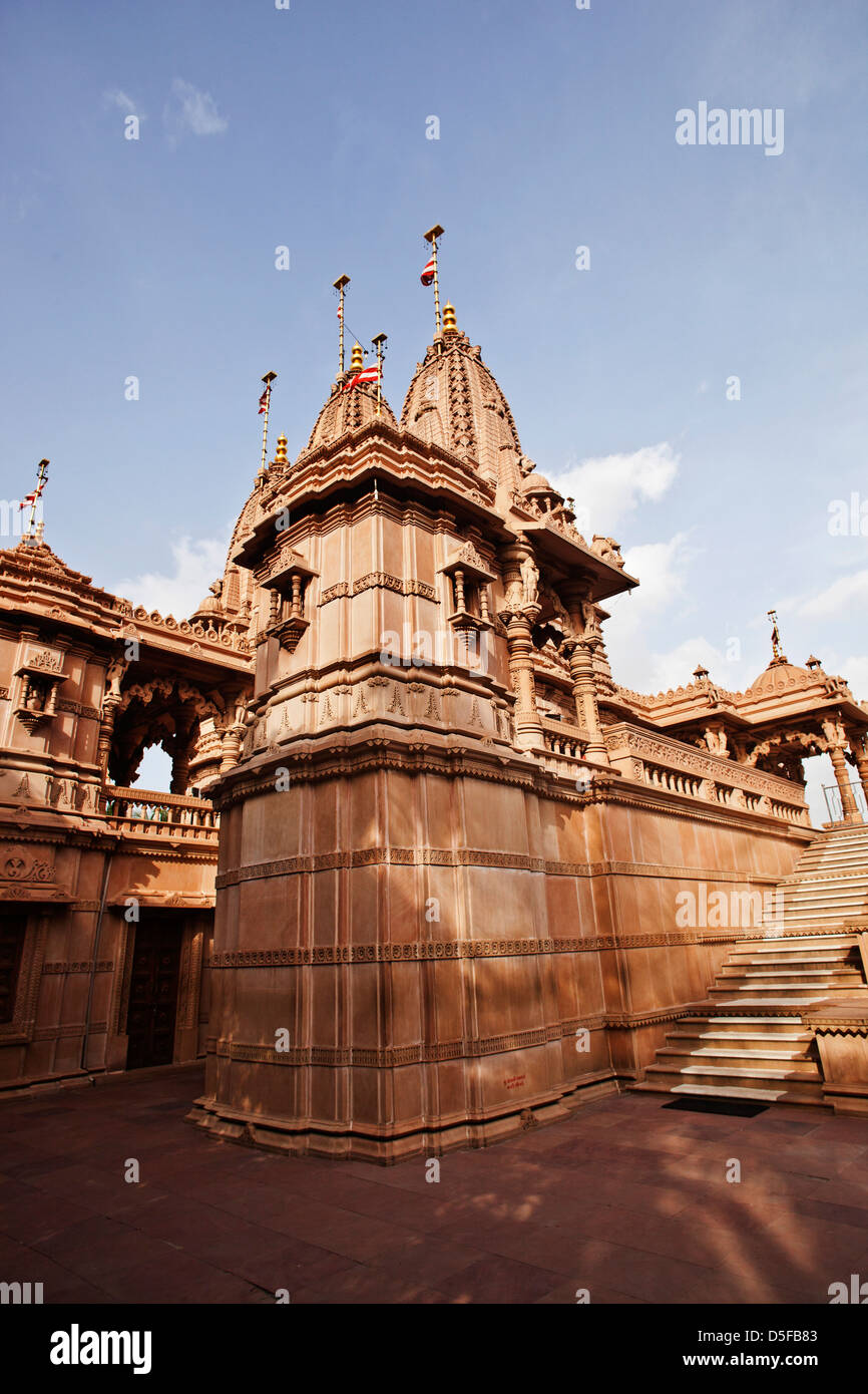 Temple Swaminarayan de Rajkot, Gujarat, Inde Banque D'Images