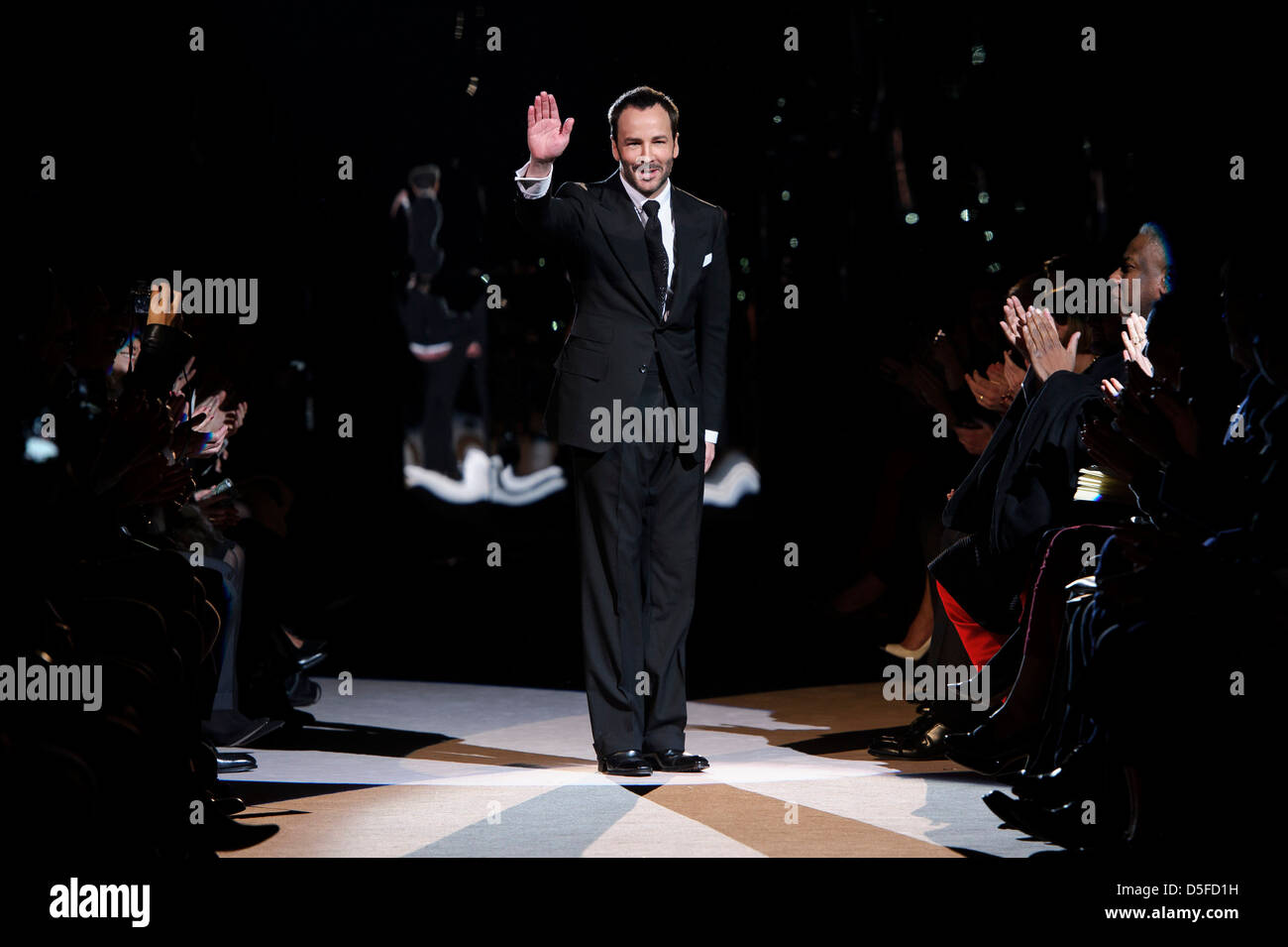 Le designer britannique, Tom Ford lors de la London Fashion Week. Banque D'Images