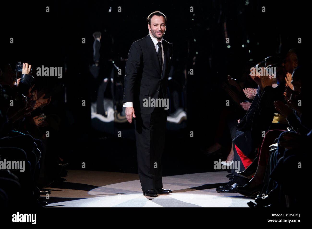Le designer britannique, Tom Ford lors de la London Fashion Week. Banque D'Images