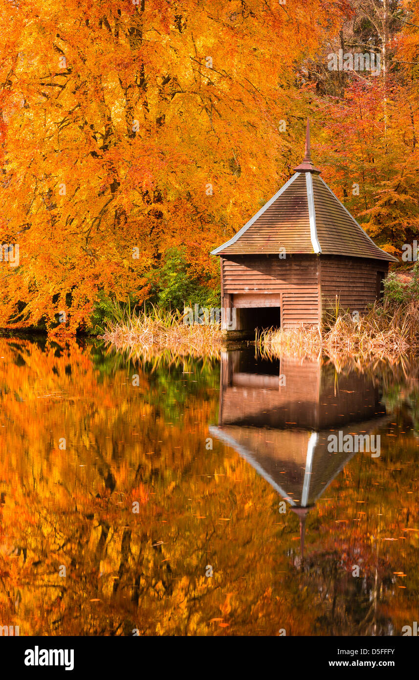 L'automne à Loch Dunmore Banque D'Images