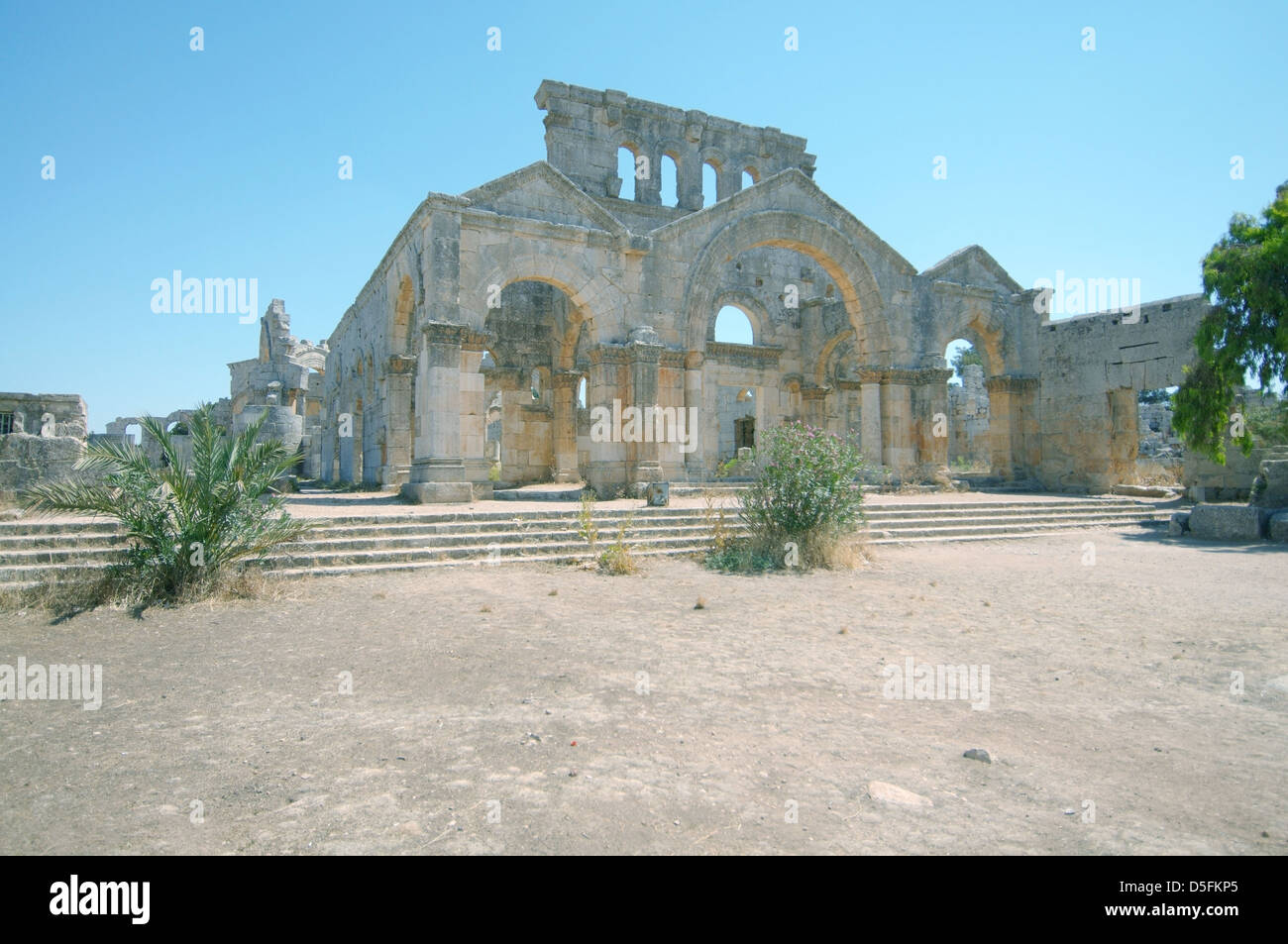 Ruines de l'église de Saint Siméon le stylite, Syrie Banque D'Images