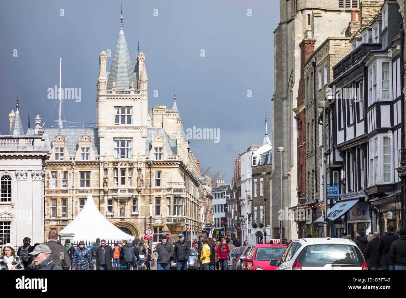 Kings Parade Cambridge en Angleterre Banque D'Images