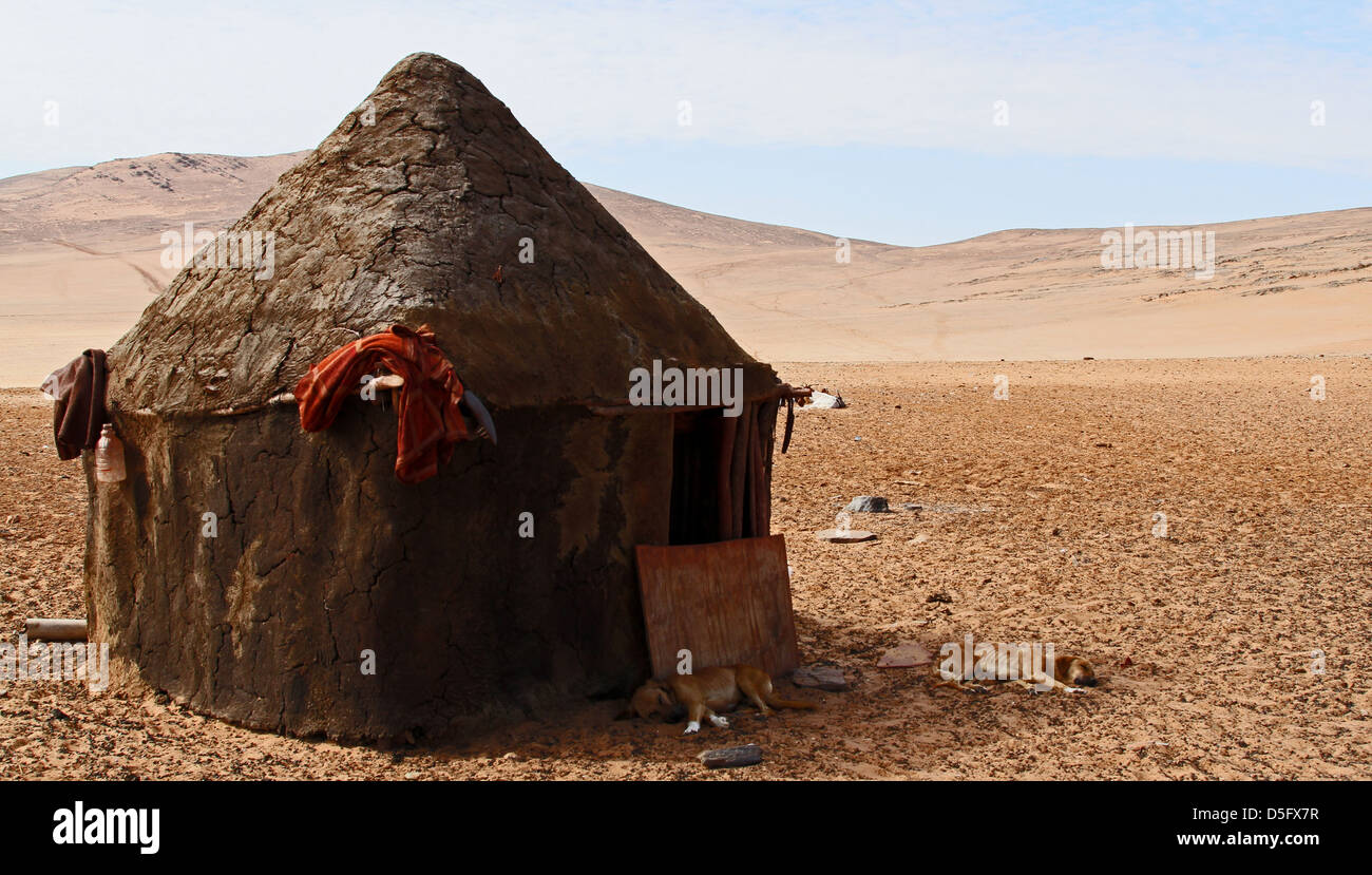Himba Village Hut Banque D'Images