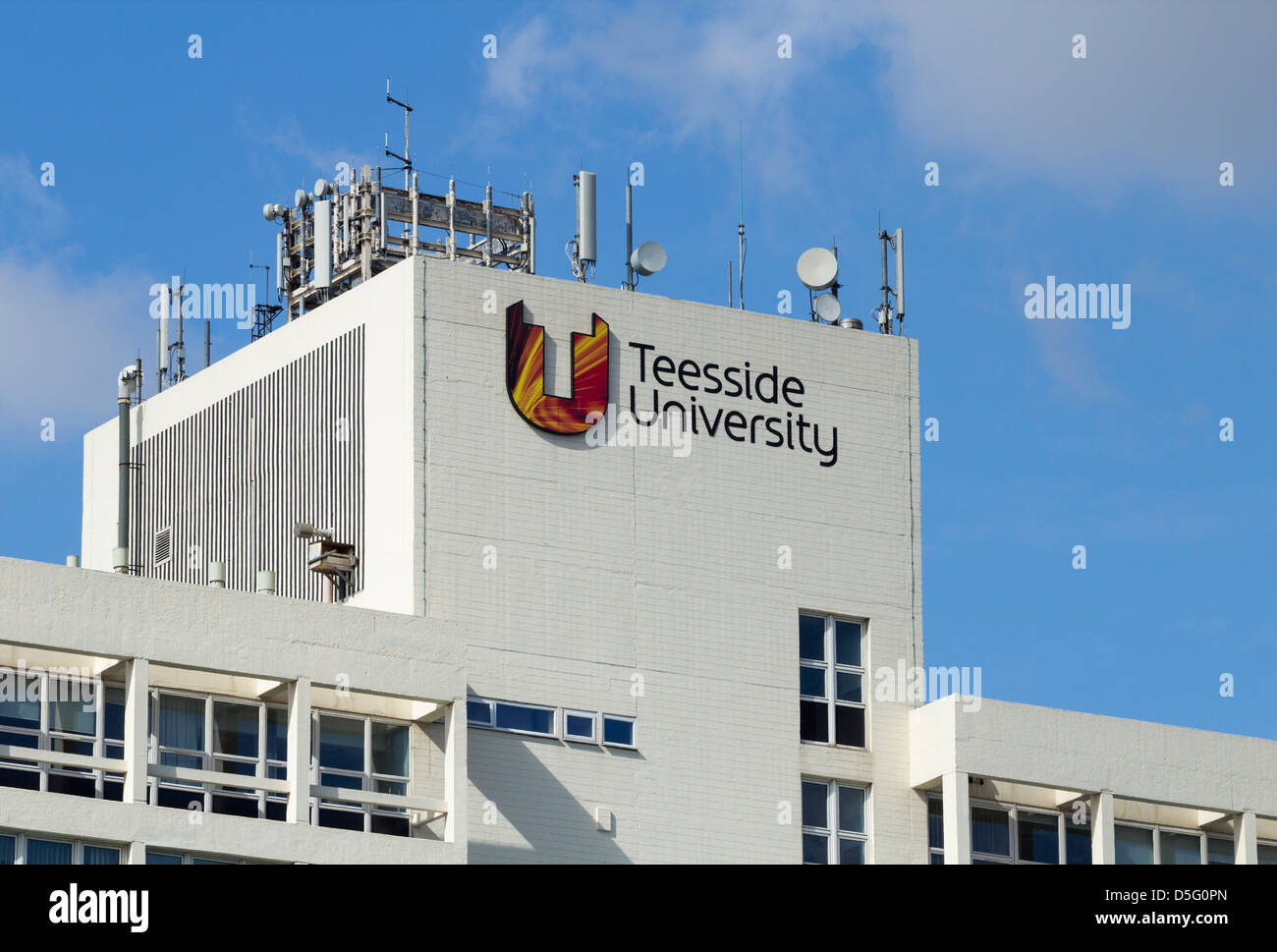 Bâtiment de l'Université de Teesside à Middlesbrough, Angleterre, RU Banque D'Images