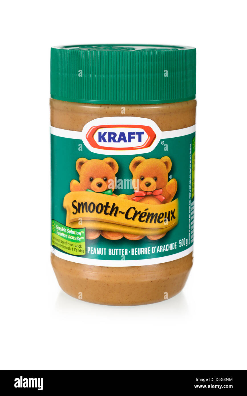 Pot de beurre d'arachide, Kraft Photo Stock - Alamy