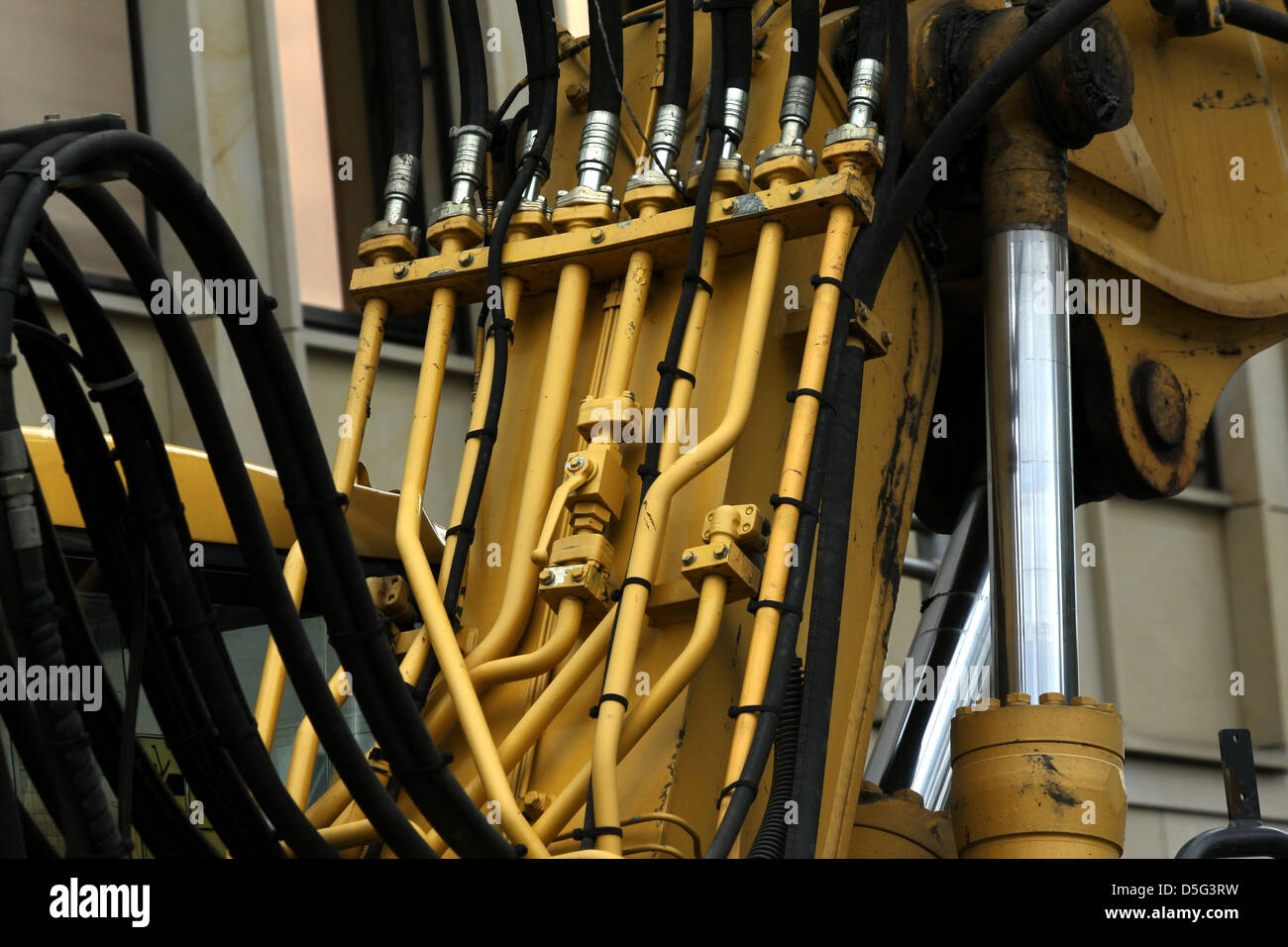 Les systèmes hydrauliques excavateur Banque D'Images