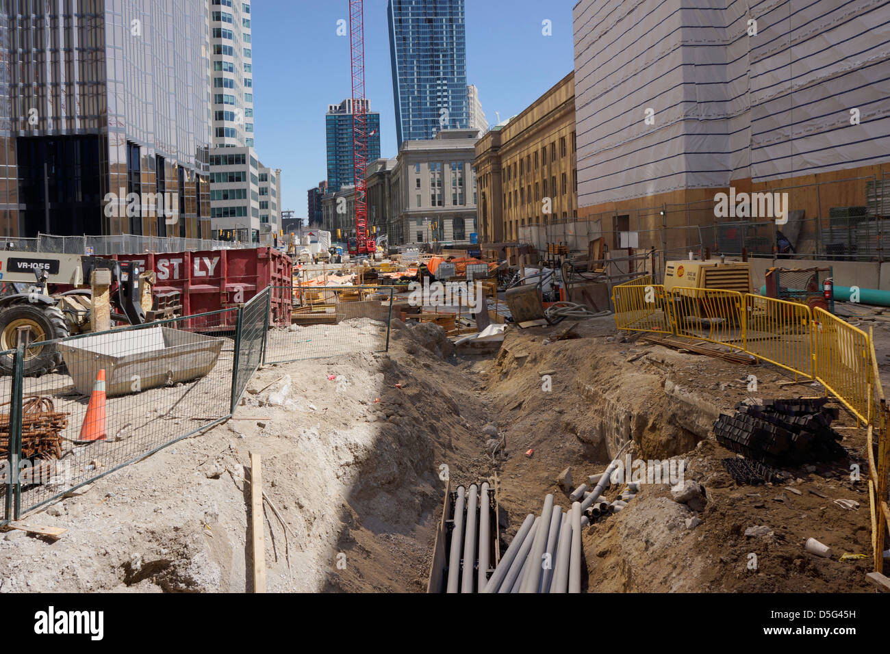 La rue Front à la gare Union, et avant mars 2013, rue York. Banque D'Images