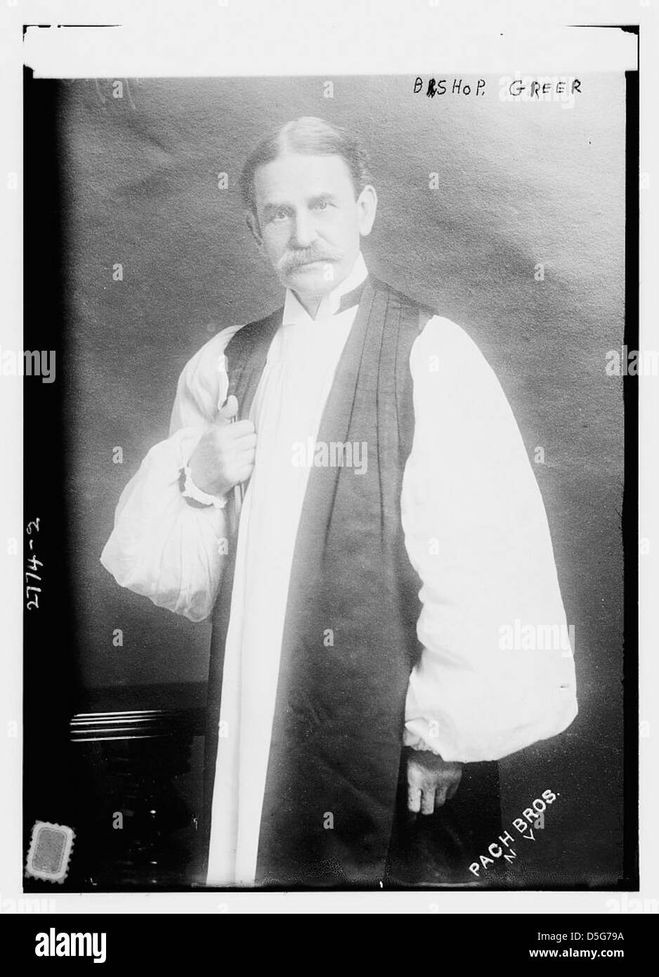 Une photographie de Mgr Greer, un dirigeant épiscopalien, prise par les photographes de Pach Bros à New York. Cette image représente le leadership de l'Église épiscopale au début du XXe siècle. Banque D'Images Une photographie de Mgr Greer, un dirigeant épiscopalien, prise par les photographes de Pach Bros à New York. Cette image représente le leadership de l'Église épiscopale au début du XXe siècle. Banque D'Images